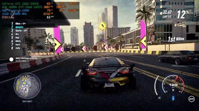 NFS Heat - GTX 1660 SUPER Ryzen 5 2600 смотреть онлайн