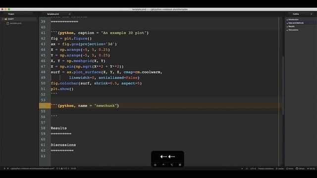 Python Markdown Notebook in Atom смотреть онлайн