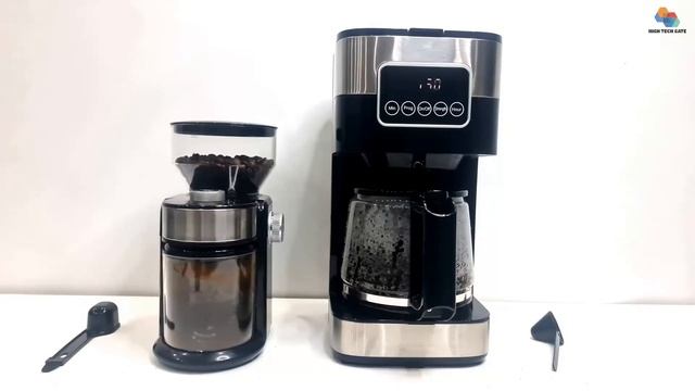 Bộ máy pha cà phê tự động nhỏ giọt CM1429 giọt và máy xay cà phê HY1421 sử dụng gia đình tiện lợi смотреть онлайн