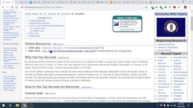 Kentucky Tax Lists смотреть онлайн