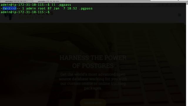 Logging into PostgreSQL without password смотреть онлайн