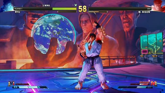 Ryu vs Bison (CPU level 8) | Street Fighter V смотреть онлайн