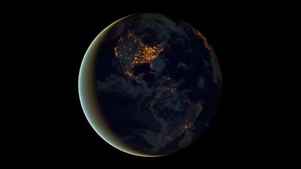 Planet Earth Rotation HD - Soothing space ambient with mild meditation tone