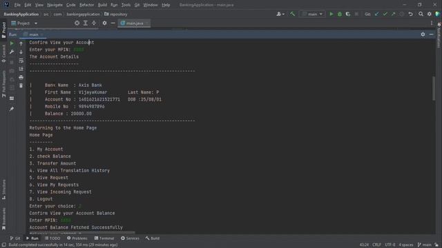 Banking Console Application смотреть онлайн