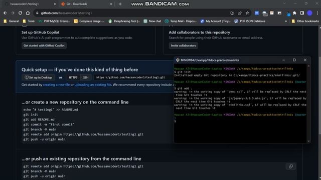 PUSH CODE TO GITHUB USING COMMAND LINE (QUICK METHOD) смотреть онлайн