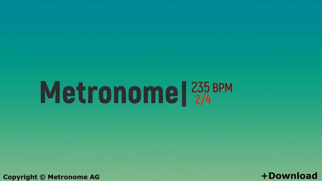 235 BPM Metronome 2/4 смотреть онлайн