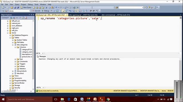 How to change column name using sql server in urdu hindi part 2 | change column name in database |3 смотреть онлайн