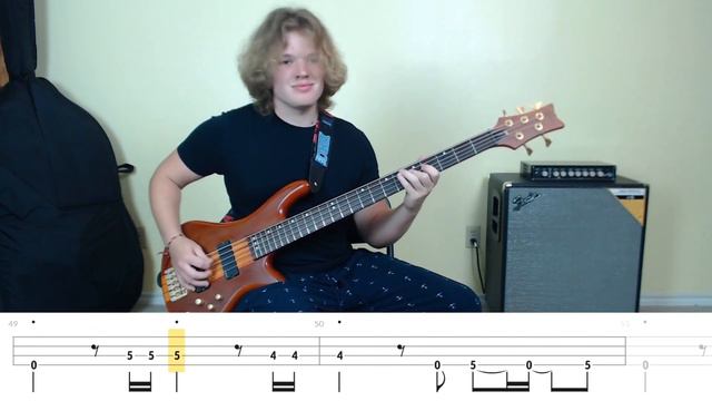 Back In Black - AC/DC (Bass ONLY Cover with Tabs) смотреть онлайн
