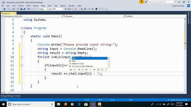 Program to Convert Upper Case to Lower and Lower Case to Upper in C# - Part 38 смотреть онлайн