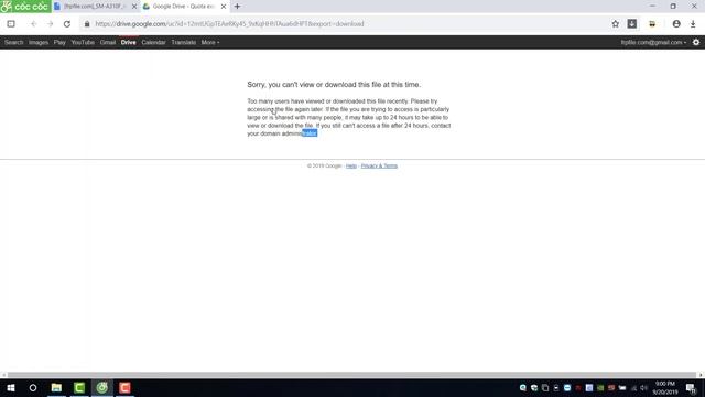 Fix Google Drive Show "Sorry, you can't view or download this file at this time." смотреть онлайн
