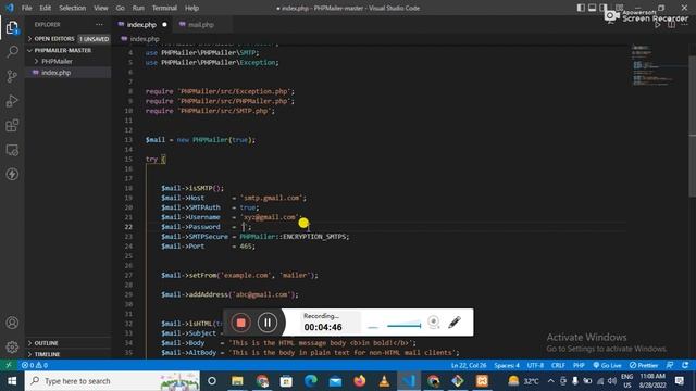 Send Mail using PHP Mailer without less secure Account (new trick) смотреть онлайн