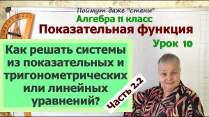 Системы из показательных и тригонометрических уравнений на ЕГЭ. Часть 2.2. Алгебра 11 класс