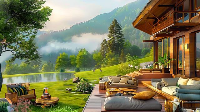 Peaceful Morning Atmosphere At Mountain Terrace - Enchant Bird Sounds 3 Hours Relax   Nature Sounds