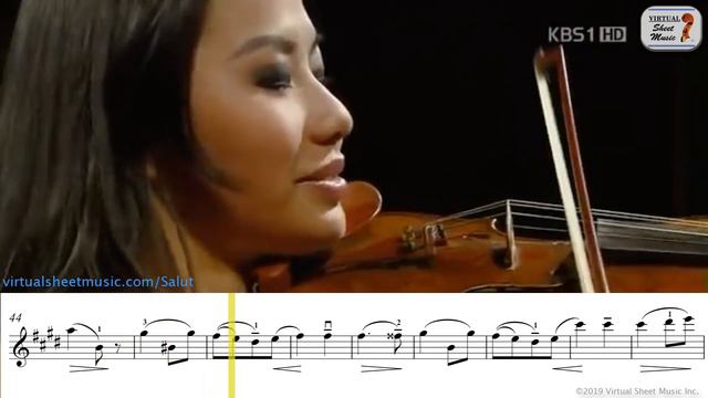 Sarah Chang - Salut D'amour, Op.12 - Elgar - Sheet Music Play Along