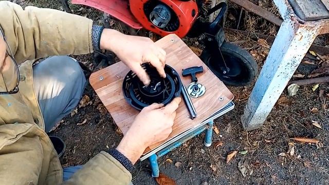 Как заменить заводной шнур мотоблока смотреть онлайн