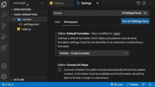How to use Prettier in VS Code - Code Formatting