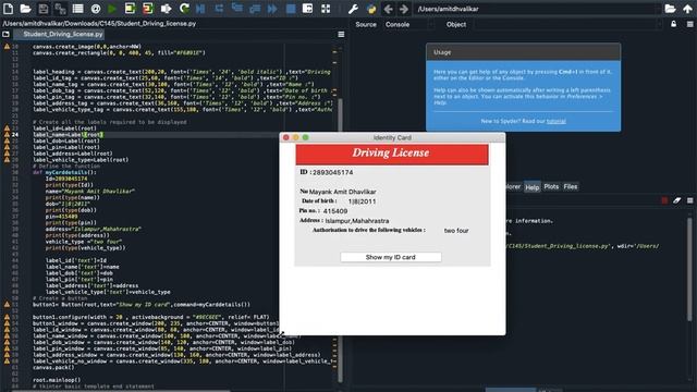 Fake Driving licesnce project for whitehatjr using python смотреть онлайн