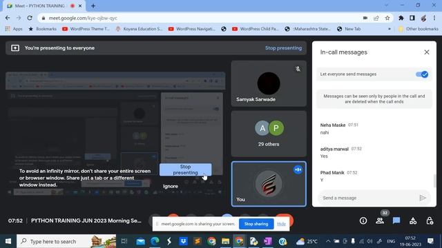 Day10 19UN2023 PYTHON TRAINING SHRI SOFTWARE input function String Intro String Indexing смотреть онлайн