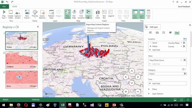 01 Power Map (3D Map) v Excel 2016 смотреть онлайн