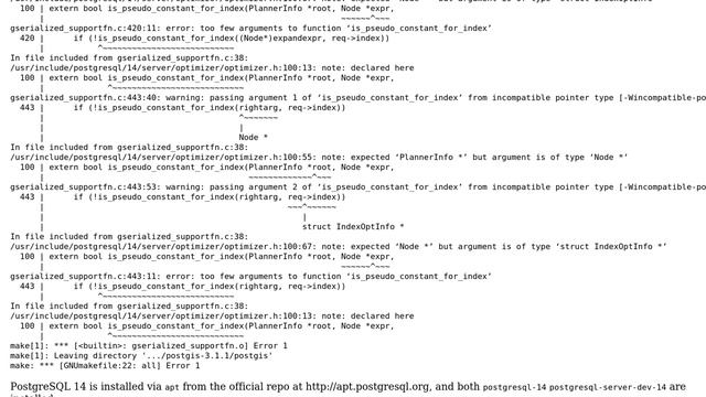 GIS: PostGIS compilation issue with PostgreSQL 14 смотреть онлайн