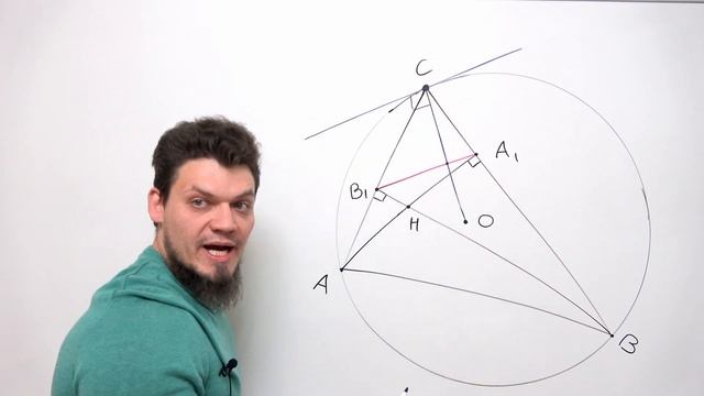 №16 из ЕГЭ2022 и олимпиады. Красивое доказательство свойства ортоцентра остроугольного треугольника смотреть онлайн
