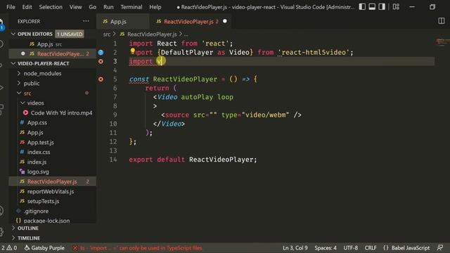 React video player | Custom video player in react js смотреть онлайн