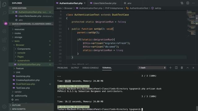 Laravel Dusk Tutorials # 4 : Database Migrations & Environment Configuration смотреть онлайн
