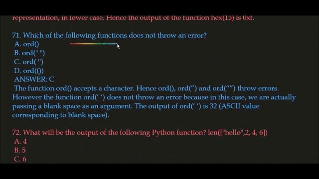 TOP 50 MCQS ON Programming and Problem Solving through Python PART: 2|M3- R5 Python MCQ for O Leve смотреть онлайн