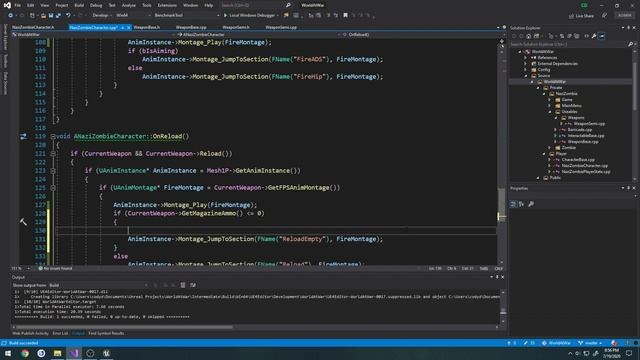Unreal Engine C++ Nazi Zombies: 163: "Weapon: 1911 Setup different reload animations" смотреть онлайн