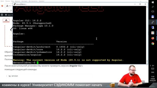 Angular CLI в Linux: пошаговая установка смотреть онлайн