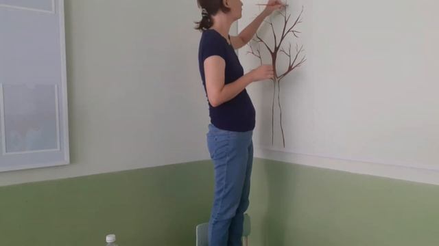 Рисуем дерево на стене)) Легко и просто. смотреть онлайн