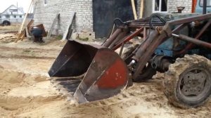 Работа на Стройке на Тракторе т 40