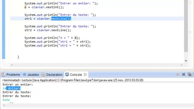 PROGRAMMER EN JAVA Débutant 14 La méthode nextLine et ses caprices смотреть онлайн