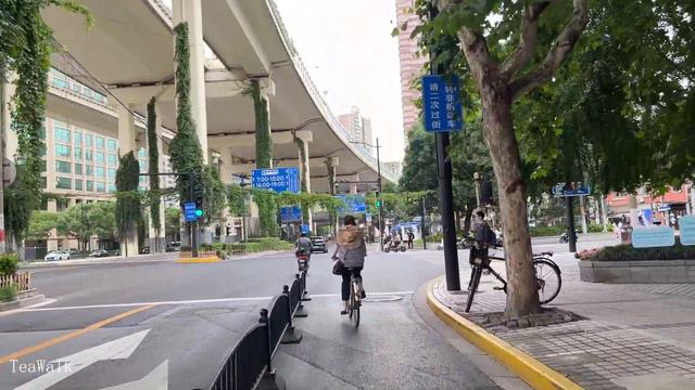 Jiangxi Road ｜Cycling Tour Shanghai 4K｜Guangdong Road｜Danshui Road｜Jianguo West Road｜Yueyang Road