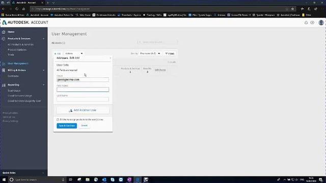 Creating a user in Autodesk account смотреть онлайн