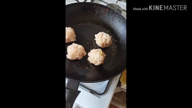 ПП куриные тефтели с рисом и овощами