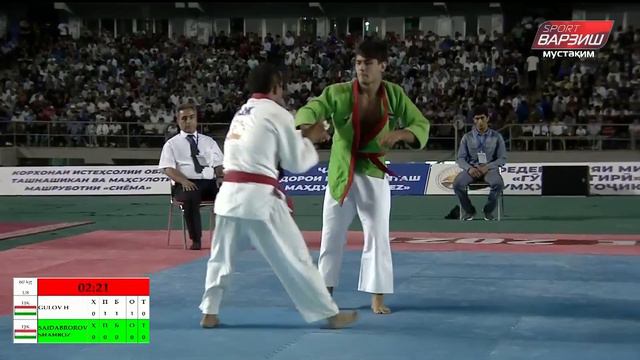 Ҳақдод ГУЛОВ vs Шаҳбоз САИДАБУРОРОВ, -60кг, Гӯштини миллӣ бахшида ба 30-солагии Истиқлоли давлатӣ смотреть онлайн