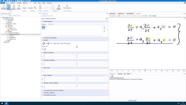 Solving coupled equations in COMSOL Multiphysics - PDE Equation based Modeling | Learn with BK смотреть онлайн