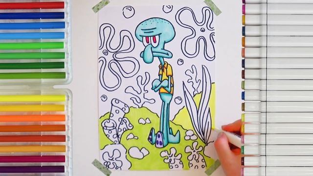 Drawing Squidward the SpongeBob | Рисуем Сквидвард из Губка Боб смотреть онлайн