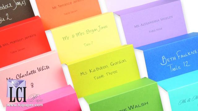 Pop-Tone Colorful Blank Place Cards for Your Modern Wedding смотреть онлайн