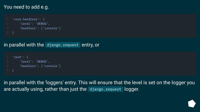 Django: how to set log level to INFO or DEBUG смотреть онлайн
