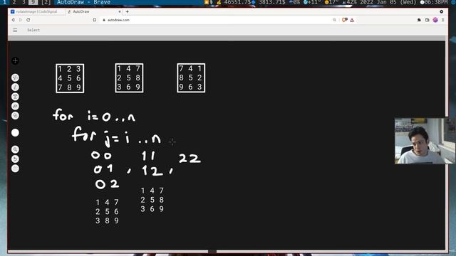 Coding Interview Question - Rotate Matrix 90 Degrees with O(1) Additional Space (C++) смотреть онлайн