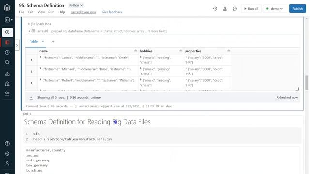 95. Databricks | Pyspark | Schema | Different Methods of Schema Definition смотреть онлайн