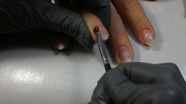 Втирка "хвост русалки". Укрепление акриловой пудрой. смотреть онлайн