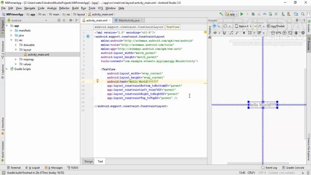 Curso Android desde cero #3 | La herramienta ConstraintLayout смотреть онлайн