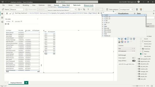 How To Calculate EMPLOYEE RETENTION With DAX