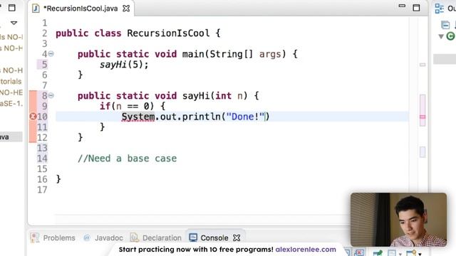 Recursion Java Tutorial #69 смотреть онлайн