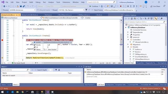 Entity Framework Core In-Memory Database смотреть онлайн