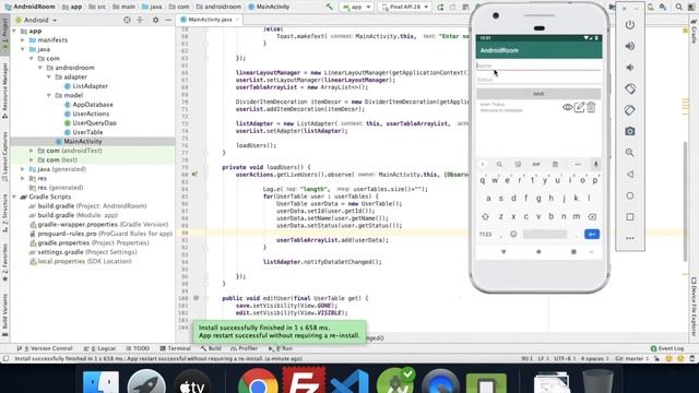 Android Room Library Implementation in Application смотреть онлайн