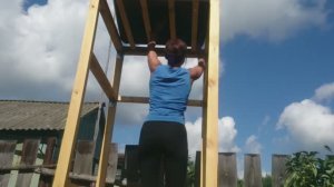 Деревянный душ для дачи моими руками 100X100X200см, высота с баком 225см